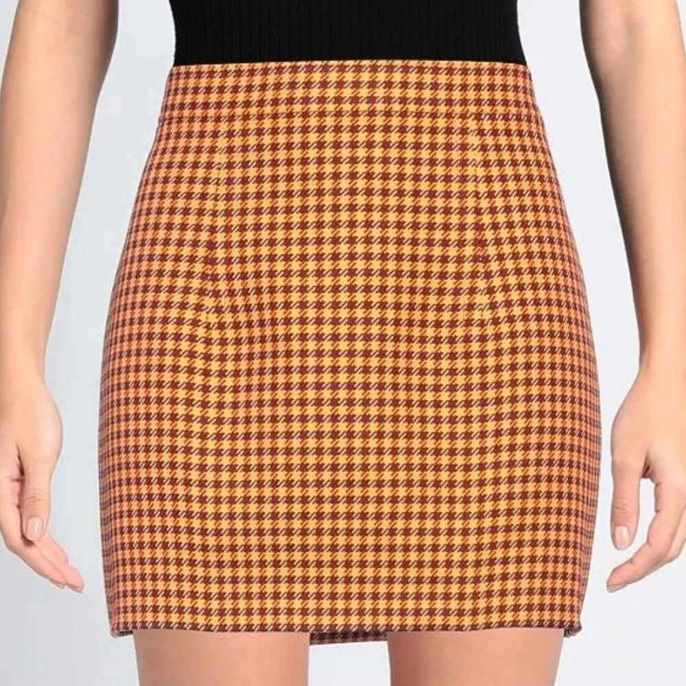 Marni Houndstooth Check Pattern Mini Skirt ASO Emily in Paris